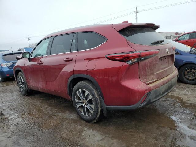 5TDGZRBH4NS566257 - 2022 TOYOTA HIGHLANDER XLE RED photo 2