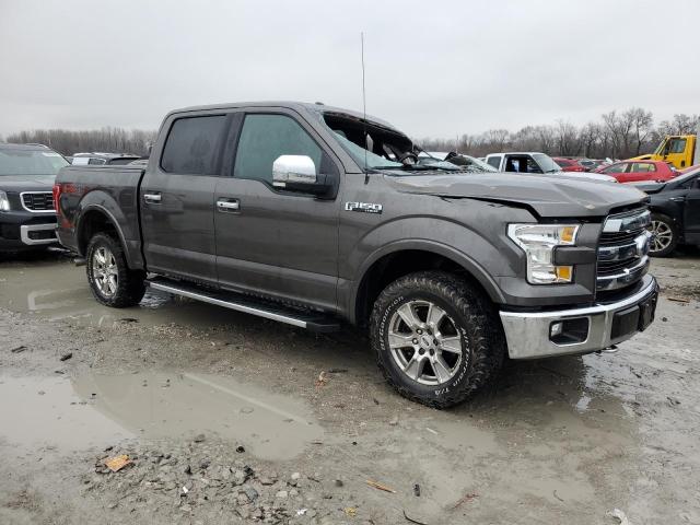 1FTEW1EF1FKE68646 - 2015 FORD F150 SUPERCREW GRAY photo 4