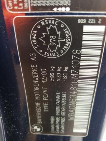 WBADN63481GM71078 - 2001 BMW 540 I AUTOMATIC BLUE photo 12