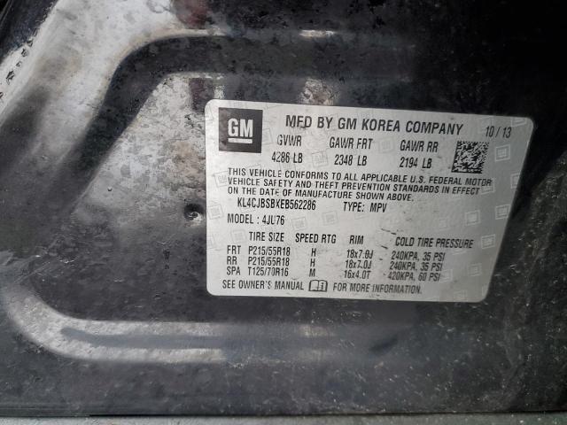 KL4CJBSBXEB562286 - 2014 BUICK ENCORE CONVENIENCE 黑色 照片 12