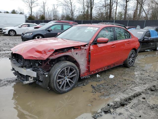 3MW5R7J07N8C42085 - 2022 BMW 330XI RED photo 1