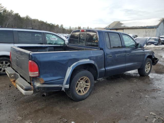 1D7HL38K84S570765 - 2004 DODGE DAKOTA QUAD SPORT BLUE photo 3