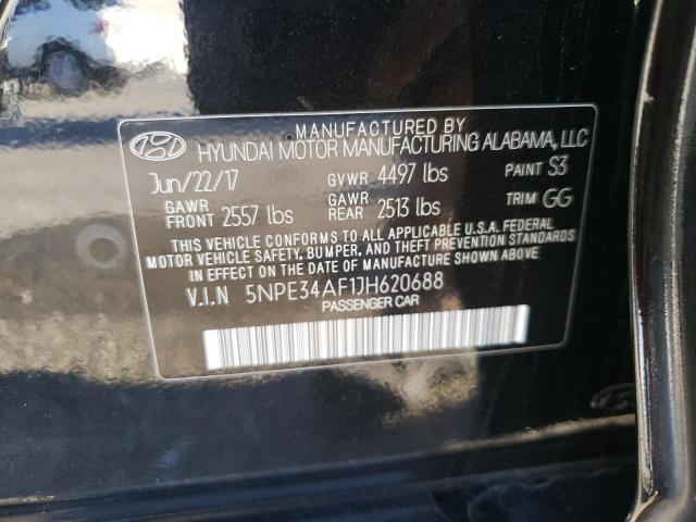 5NPE34AF1JH620688 - 2018 HYUNDAI SONATA SPORT Schwarz Foto 13