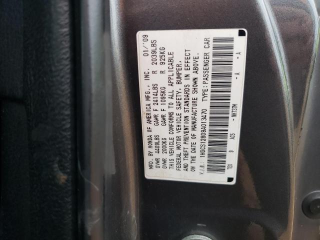 1HGCS12809A013470 - 2009 HONDA ACCORD EXL GRAY photo 13