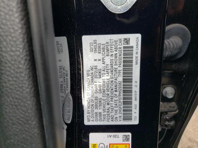 2HGFE2F57PH529382 - 2023 HONDA CIVIC SPORT BLACK photo 12