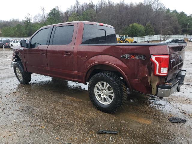 1FTEW1EP9FFC30951 - 2015 FORD F150 SUPERCREW MAROON photo 2