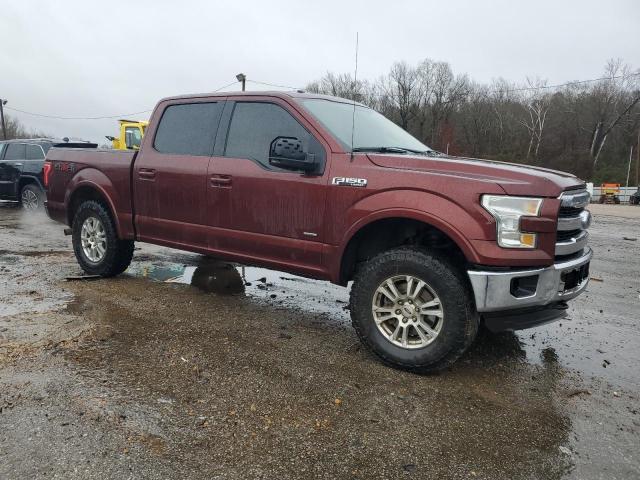 1FTEW1EP9FFC30951 - 2015 FORD F150 SUPERCREW MAROON photo 4