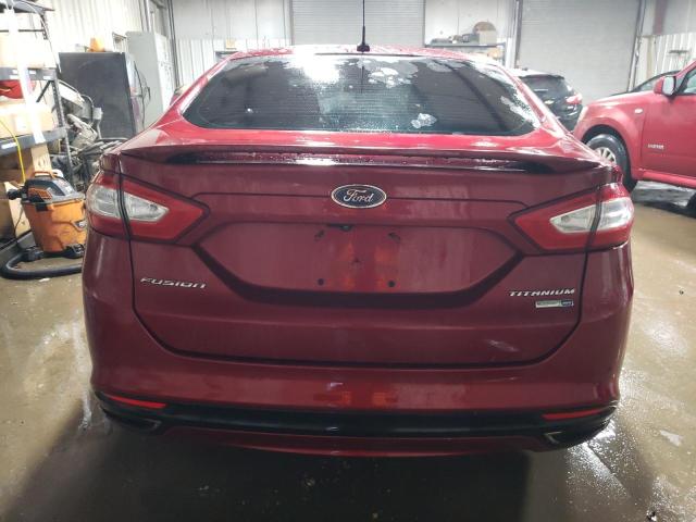 3FA6P0D98GR276960 - 2016 FORD FUSION TITANIUM RED photo 6