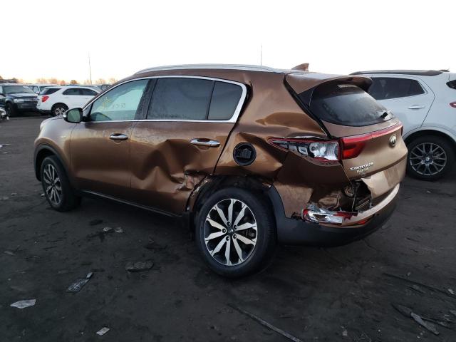 KNDPNCAC6K7575515 - 2019 KIA SPORTAGE EX BROWN photo 2