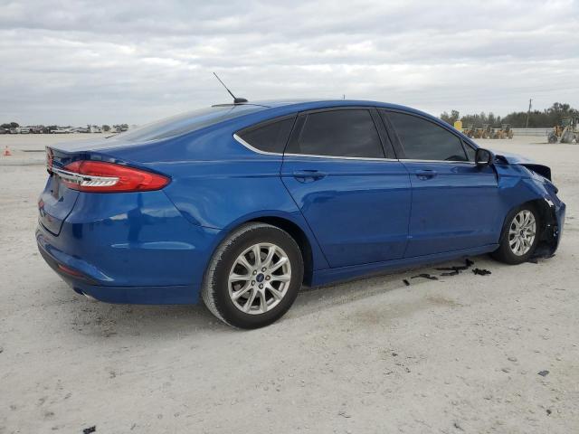 3FA6P0G79JR174844 - 2018 FORD FUSION S BLUE photo 3