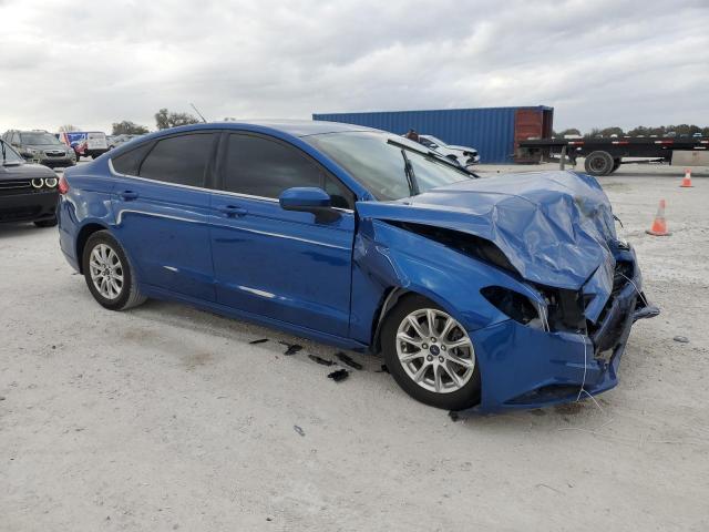 3FA6P0G79JR174844 - 2018 FORD FUSION S BLUE photo 4