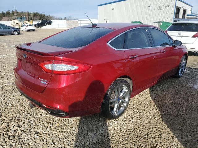 3FA6P0D95DR100380 - 2013 FORD FUSION TITANIUM BURGUNDY photo 3