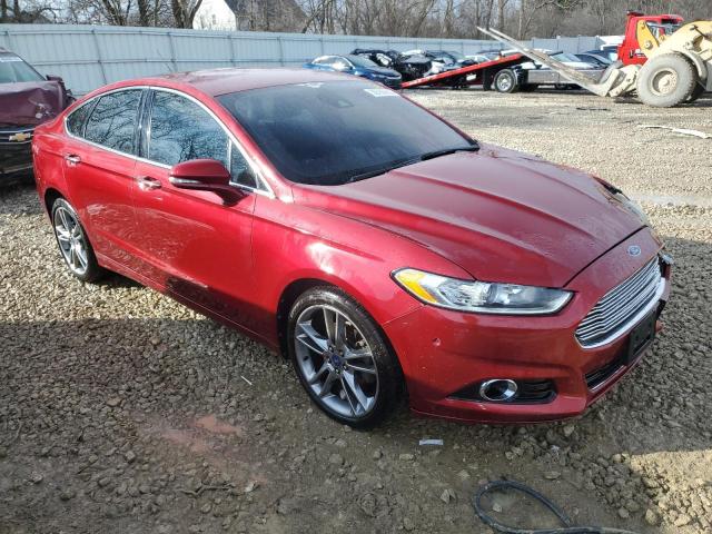 3FA6P0D95DR100380 - 2013 FORD FUSION TITANIUM BURGUNDY photo 4