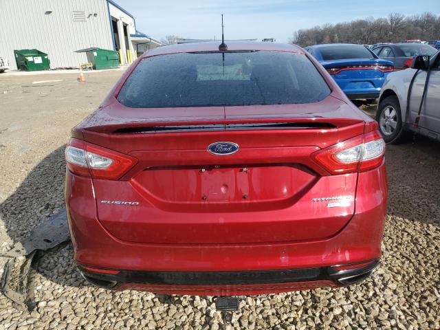 3FA6P0D95DR100380 - 2013 FORD FUSION TITANIUM BURGUNDY photo 6