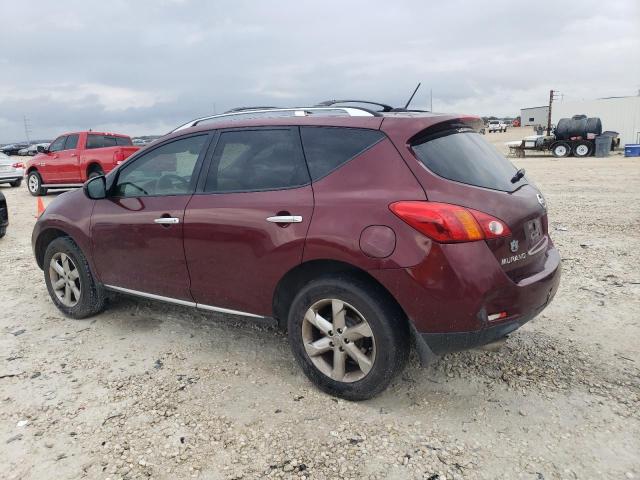 JN8AZ18U09W103344 - 2009 NISSAN MURANO S BURGUNDY photo 2