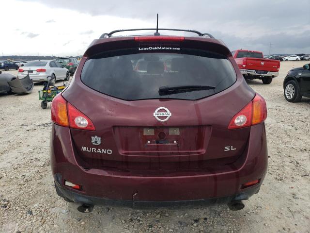 JN8AZ18U09W103344 - 2009 NISSAN MURANO S BURGUNDY photo 6