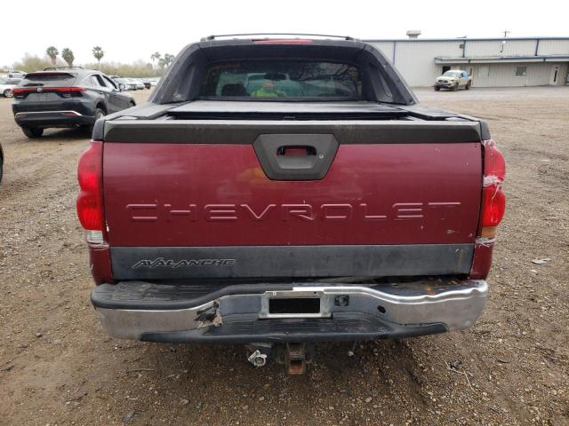 3GNEC12T14G130923 - 2004 CHEVROLET AVALANCHE C1500 MAROON photo 6