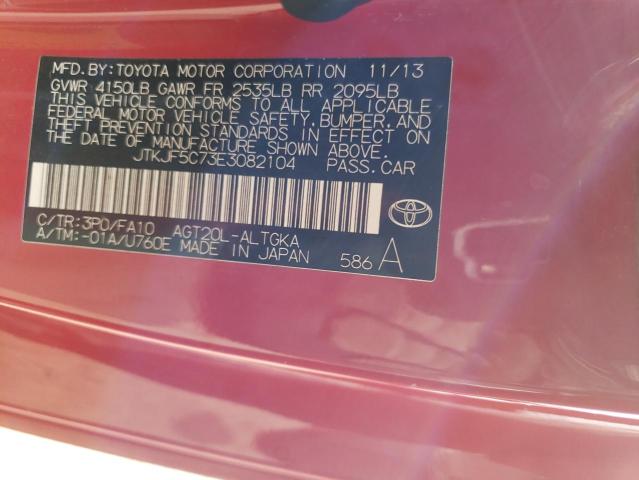 JTKJF5C73E3082104 - 2014 TOYOTA SCION TC 红色 照片 13