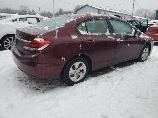 2HGFB2F56EH505872 - 2014 HONDA CIVIC LX MAROON photo 3