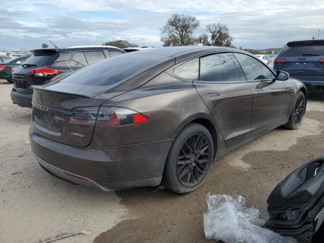 5YJSA1H11EFP40514 - 2014 TESLA MODEL S BROWN photo 3