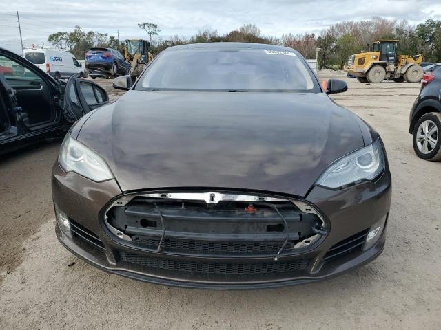 5YJSA1H11EFP40514 - 2014 TESLA MODEL S BROWN photo 5