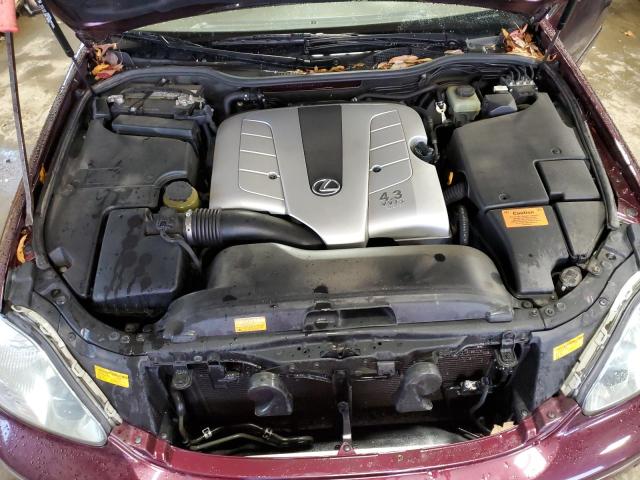 JTHBN36F965040871 - 2006 LEXUS LS 430 MAROON photo 11