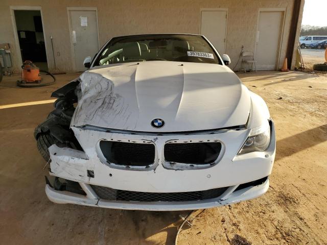 WBAEB53559C224491 - 2009 BMW 650 I WHITE photo 5