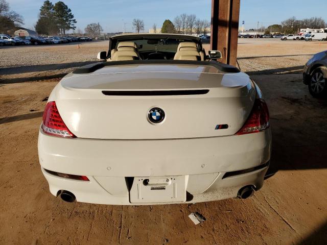 WBAEB53559C224491 - 2009 BMW 650 I WHITE photo 6