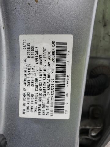 1HGCR2F32DA203120 - 2013 HONDA ACCORD LX SILVER photo 12