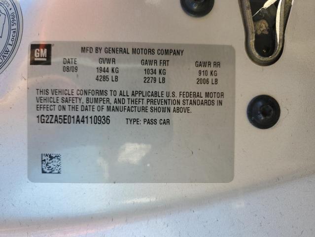 1G2ZA5E01A4110936 - 2010 PONTIAC G6 SILVER photo 12