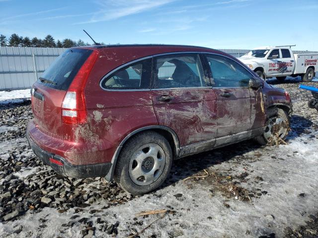 JHLRE48399C000446 - 2009 HONDA CR-V LX MAROON photo 3