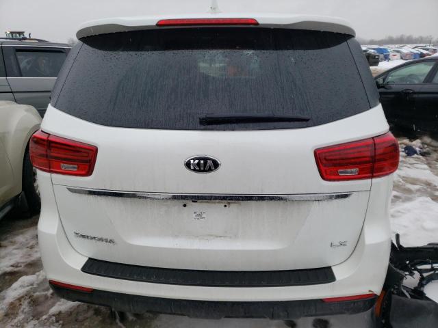 KNDMB5C1XK6526083 - 2019 KIA SEDONA LX WHITE photo 6