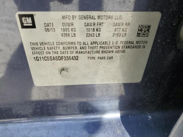 1G11C5SA5DF336432 - 2013 CHEVROLET MALIBU 1LT 蓝色 照片 13