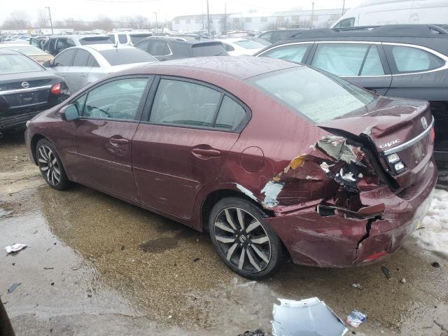 19XFB2F91FE031585 - 2015 HONDA CIVIC EXL BURGUNDY photo 2