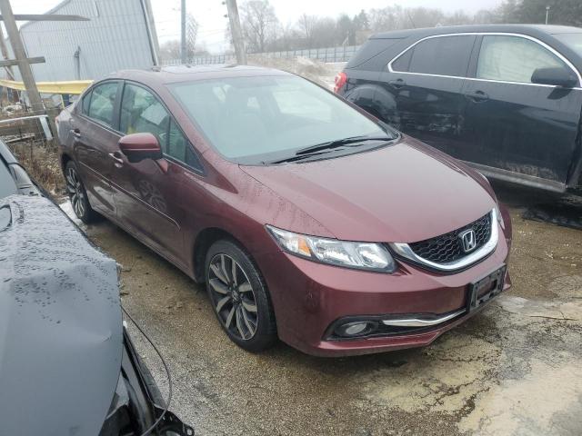 19XFB2F91FE031585 - 2015 HONDA CIVIC EXL BURGUNDY photo 4