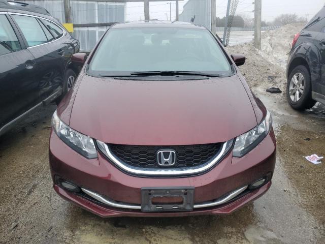 19XFB2F91FE031585 - 2015 HONDA CIVIC EXL BURGUNDY photo 5