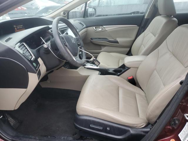 19XFB2F91FE031585 - 2015 HONDA CIVIC EXL ბურგუნდია ფოტო 7