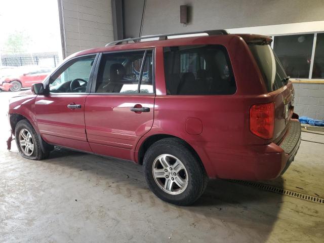 5FNYF18525B045828 - 2005 HONDA PILOT EXL RED photo 2