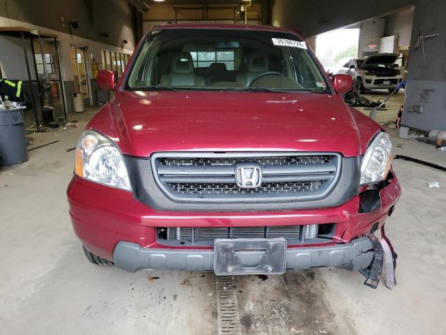 5FNYF18525B045828 - 2005 HONDA PILOT EXL RED photo 5