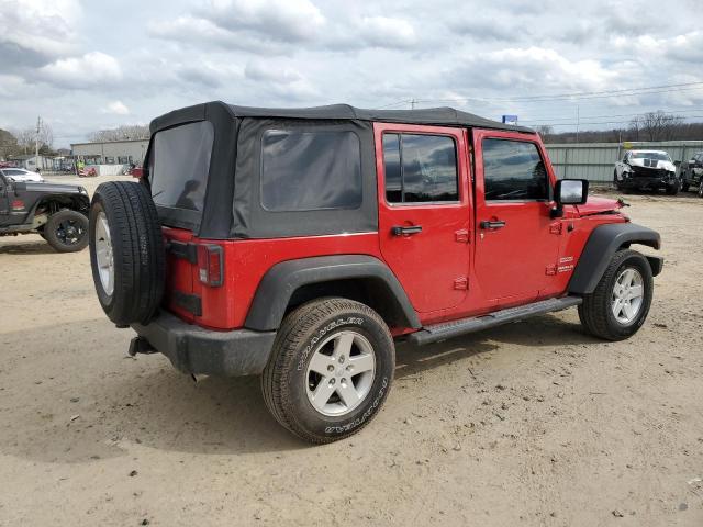 1C4BJWDG4CL194261 - 2012 JEEP WRANGLER U SPORT წითელი ფოტო 3