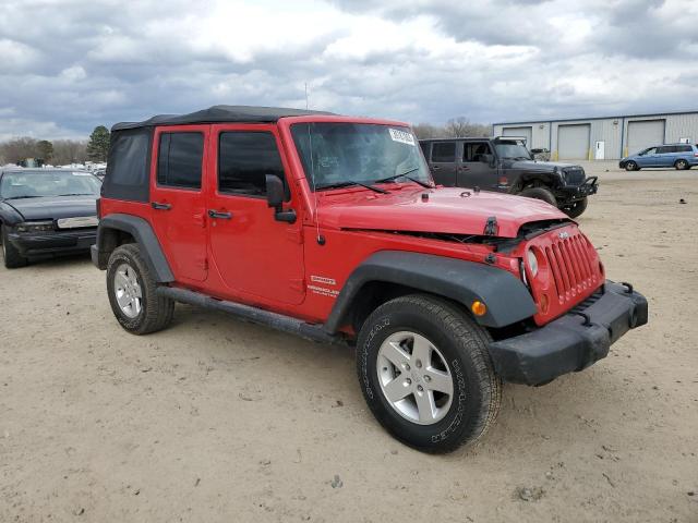 1C4BJWDG4CL194261 - 2012 JEEP WRANGLER U SPORT წითელი ფოტო 4