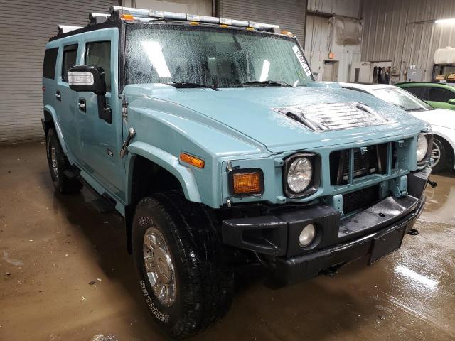 5GRGN23U87H101243 - 2007 HUMMER H2 BLUE photo 4