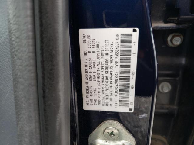 1HGCM66527A087543 - 2007 HONDA ACCORD EX BLUE photo 12