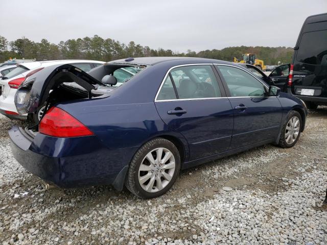 1HGCM66527A087543 - 2007 HONDA ACCORD EX BLUE photo 3