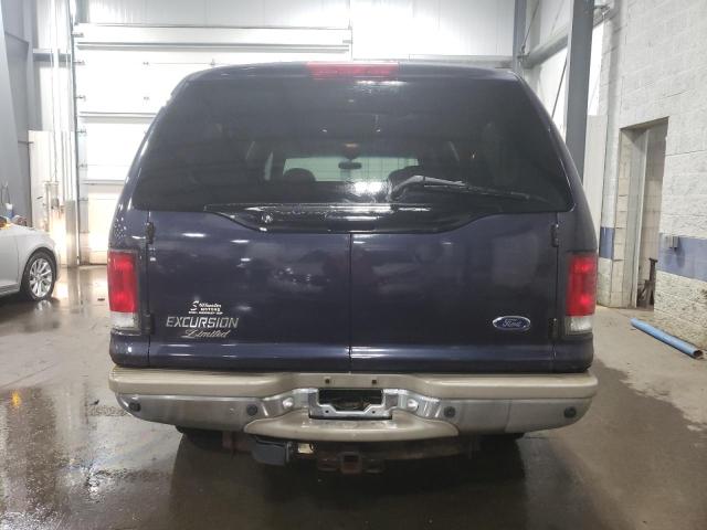 1FMNU43S0YEE35643 - 2000 FORD EXCURSION LIMITED BLUE photo 6