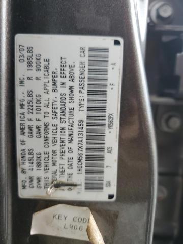 1HGCM567X7A131459 - 2007 HONDA ACCORD EX GRAY photo 13