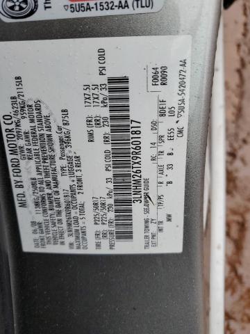 3LNHM26TX9R601817 - 2009 LINCOLN MKZ SILVER photo 12