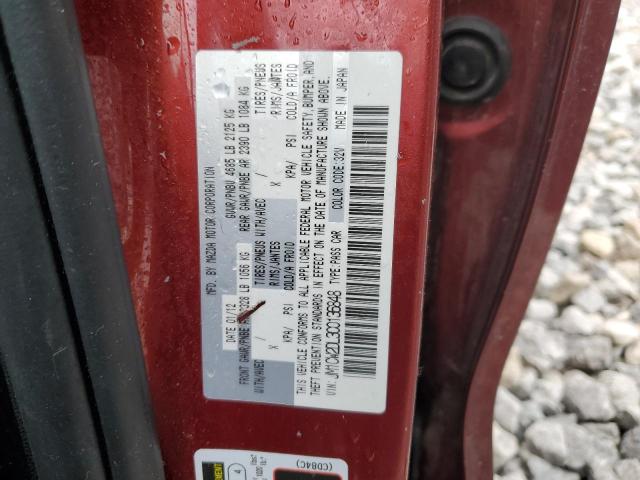 JM1CW2DL3C0136848 - 2012 MAZDA 5 RED photo 13