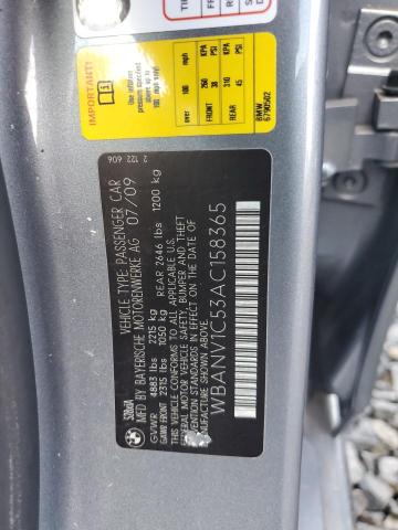 WBANV1C53AC158365 - 2010 BMW 528 XI GRAY photo 12