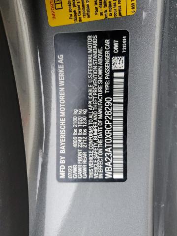 WBA23AT0XRCP28290 - 2024 BMW 430I SILVER photo 12